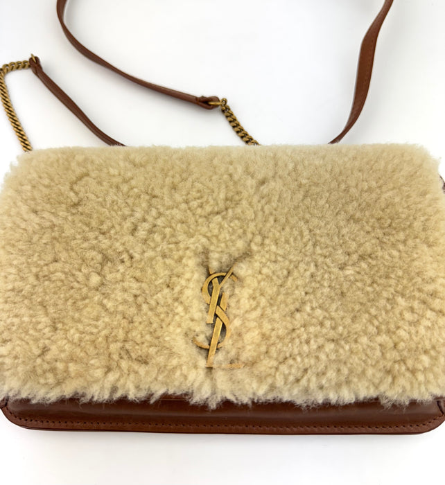 Saint Laurent  Shearling Monogram Mini crossbody bag