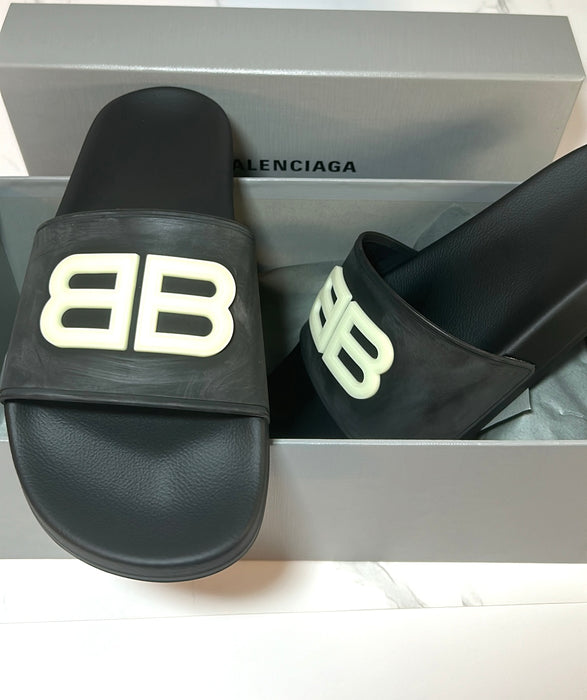 Balenciaga Pool Slide Sandal Glow In The Dark