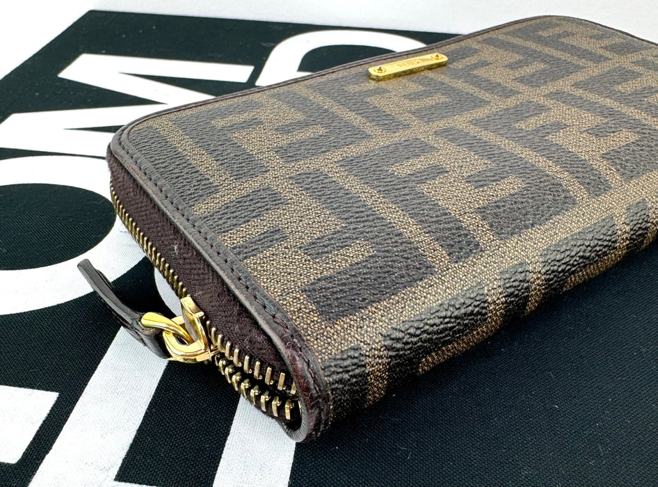 Fendi Zucca Zip Around Wallet