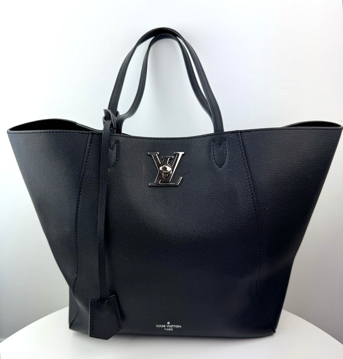 Louis Vuitton Calfskin Lockme Cabas Black