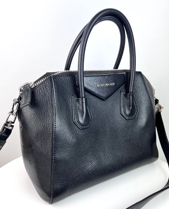 Givenchy Antigona Small Leather Bag in Black