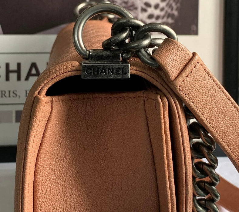 Chanel Medium Boy Bag Tan