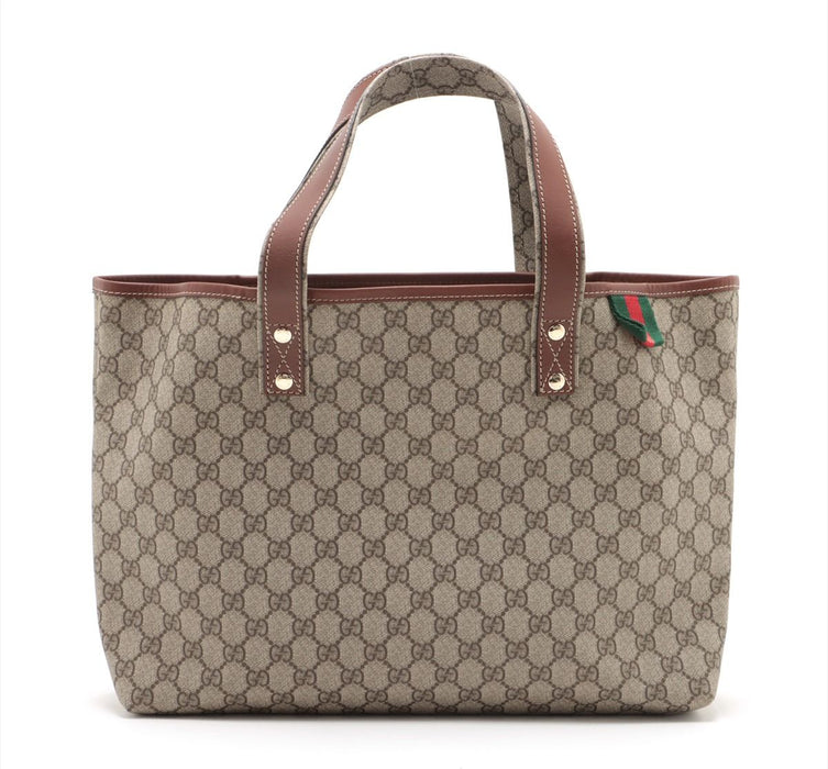 Gucci GG Plus Monogram Medium Signature Web Loop Tote Brown