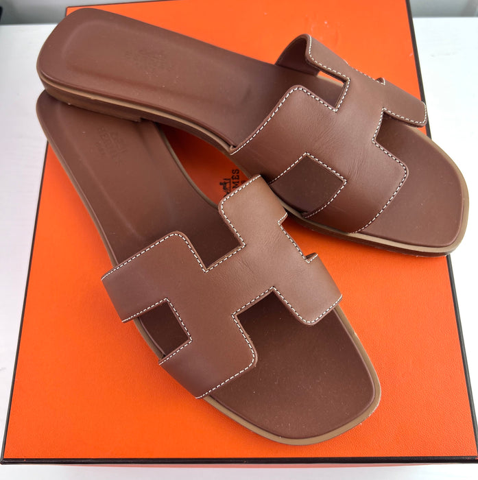 Hermes Oran Sandal in Brown