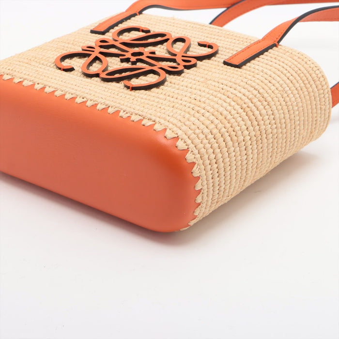 Loewe Square Basket Small Straw Bag