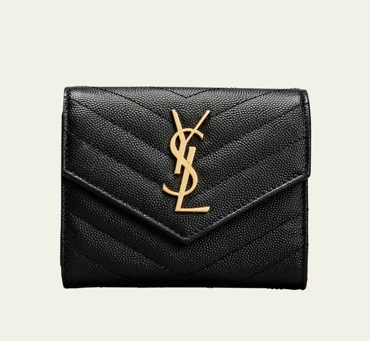 Saint Laurent Monogram Quilted Leather wallet