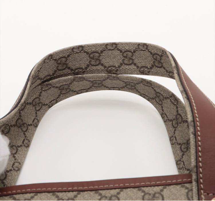 Gucci GG Plus Monogram Medium Signature Web Loop Tote Brown