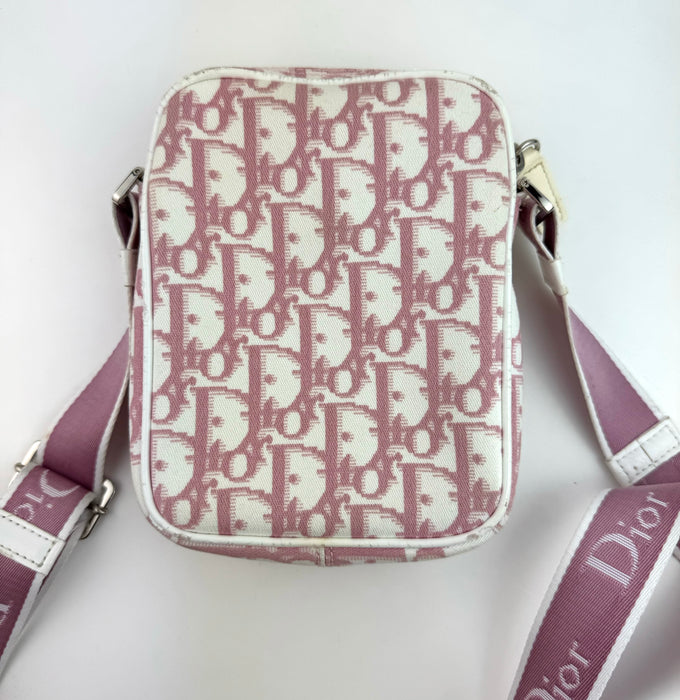 RARE Christian Dior by John Galliano Diorissimo Pink Monogram Crossbody Bag