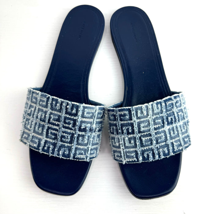 Givenchy 4G Jacquard Flat Slide Sandals