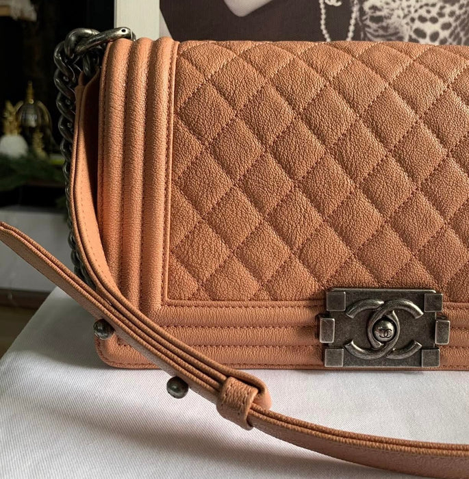 Chanel Medium Boy Bag Tan