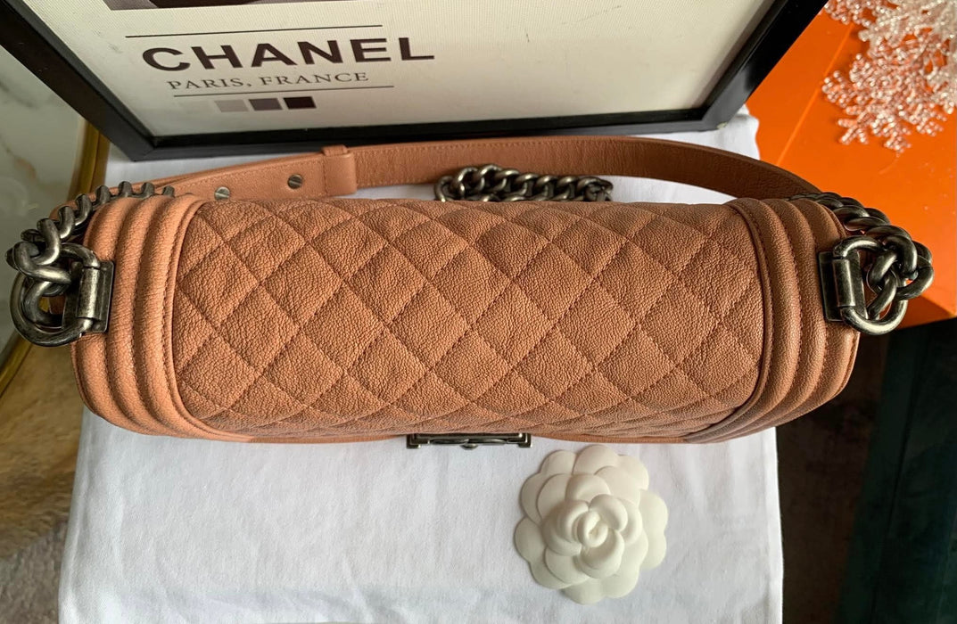 Chanel Medium Boy Bag Tan