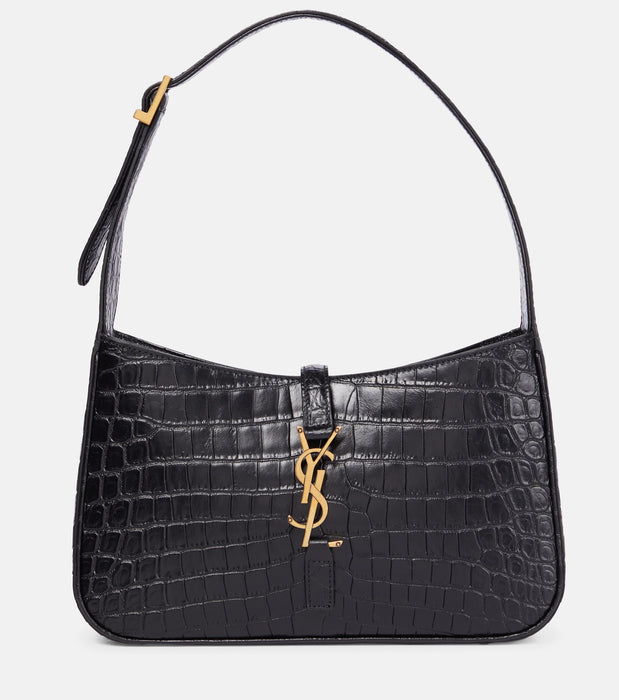 Saint Laurent Le 5 à 7 Croc Embossed leather shoulder bag