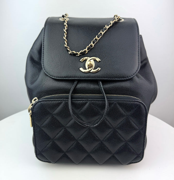 Chanel Business Affinity Backpack Caviar Small