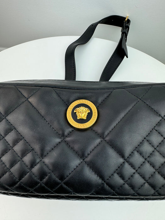 Versace  Icon Quilted Leather Belt Bag