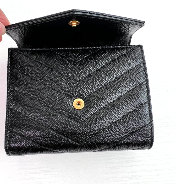 Saint Laurent Monogram Quilted Leather wallet