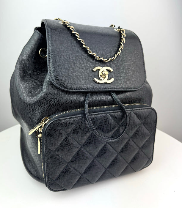 Chanel Business Affinity Backpack Caviar Small