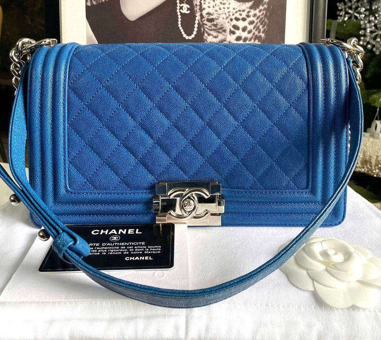 Chanel Medium Boy Bag Blue