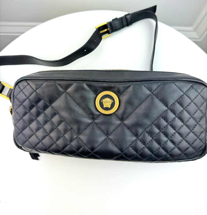 Versace  Icon Quilted Leather Belt Bag