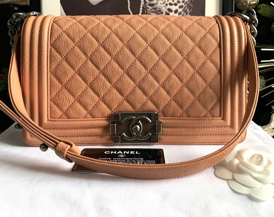 Chanel Medium Boy Bag Tan