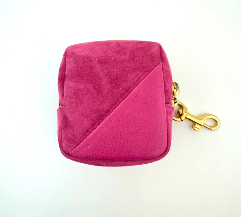 Saint Laurent Ysl Jaime Charm Logo Key Pouch Hot Pink