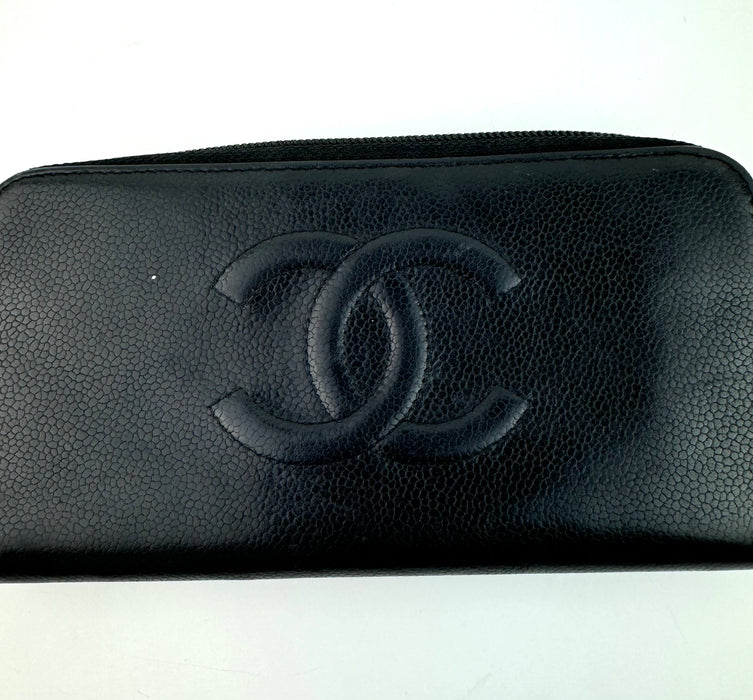 Chanel Timeless CC Caviar Zipper Wallet