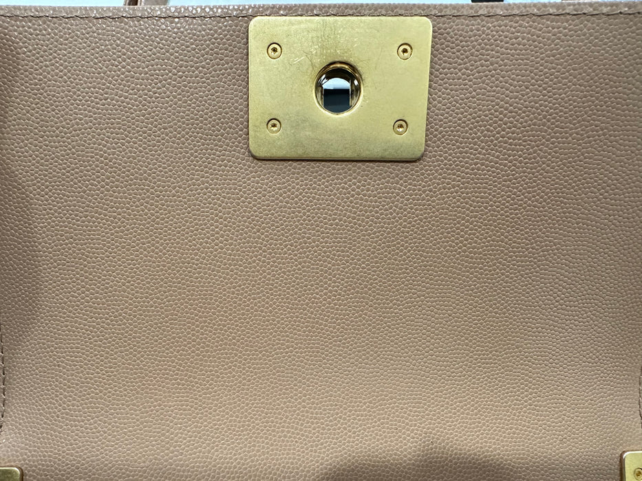 Chanel Small beige flap bag with Handle