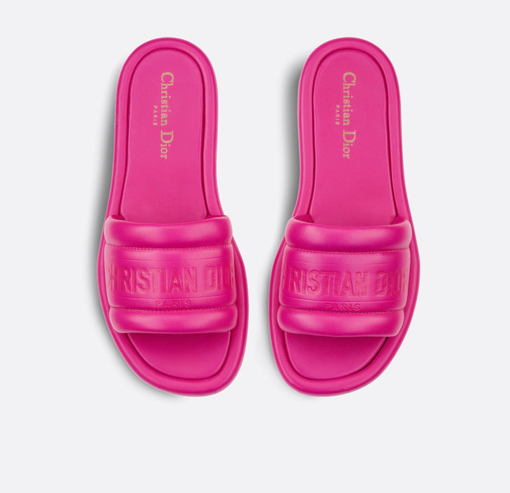 Dior Ever D Slides Pink Embossed Lambskin