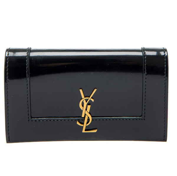 Saint Laurent Cassandre Card case Patent Wallet