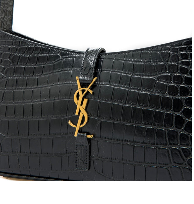 Saint Laurent Le 5 à 7 Croc Embossed leather shoulder bag