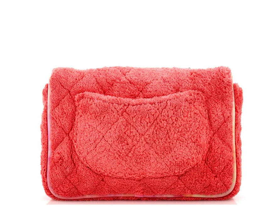 Chanel Classic Flap Jumbo Pink Terrycloth