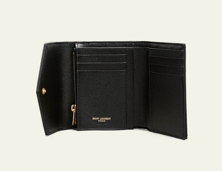 Saint Laurent Monogram Quilted Leather wallet