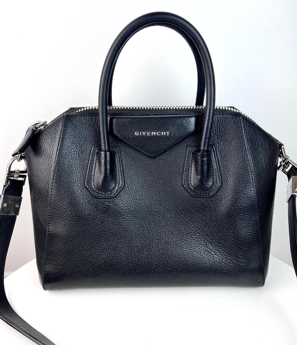 Givenchy Antigona Small Leather Bag in Black