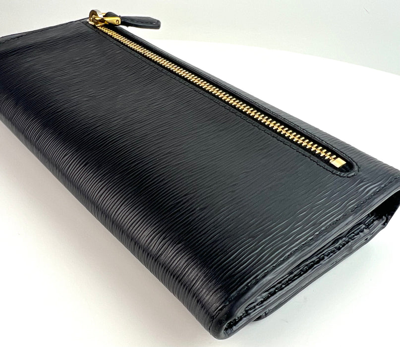 Prada Black Vitello Move Continental Wallet