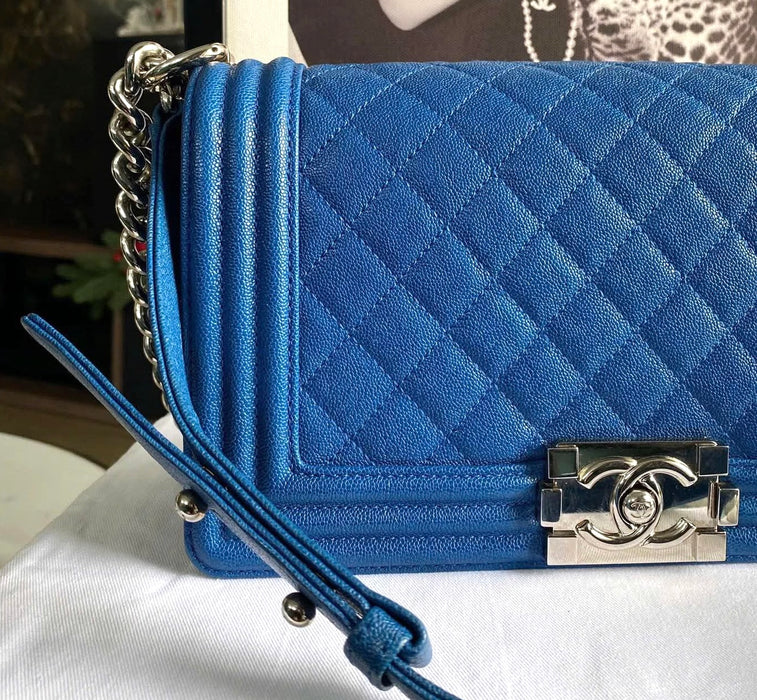 Chanel Medium Boy Bag Blue