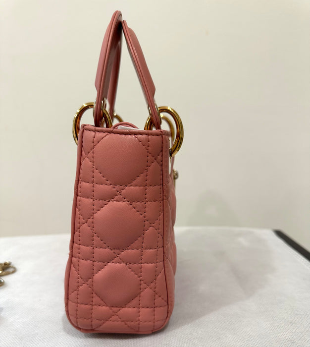 Dior Mini Lady Dior Bag in Lambskin Pink