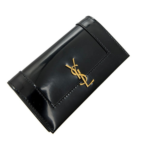 Saint Laurent Cassandre Card case Patent Wallet