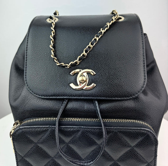 Chanel Business Affinity Backpack Caviar Small