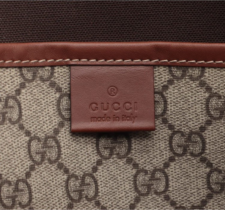 Gucci GG Plus Monogram Medium Signature Web Loop Tote Brown