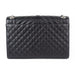 Saint Laurent Large Tri-Quilt Leather Envelope Bag in Black with Silver Hardware