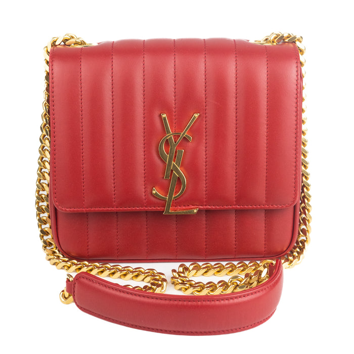 Saint Laurent Lambskin Matelasse Medium Vicky Chain Bag