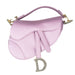 Christian Dior Limited Edition Rhinestones Mini Saddle in Mauve Pink Satin