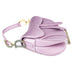 Christian Dior Limited Edition Rhinestones Mini Saddle in Mauve Pink Satin