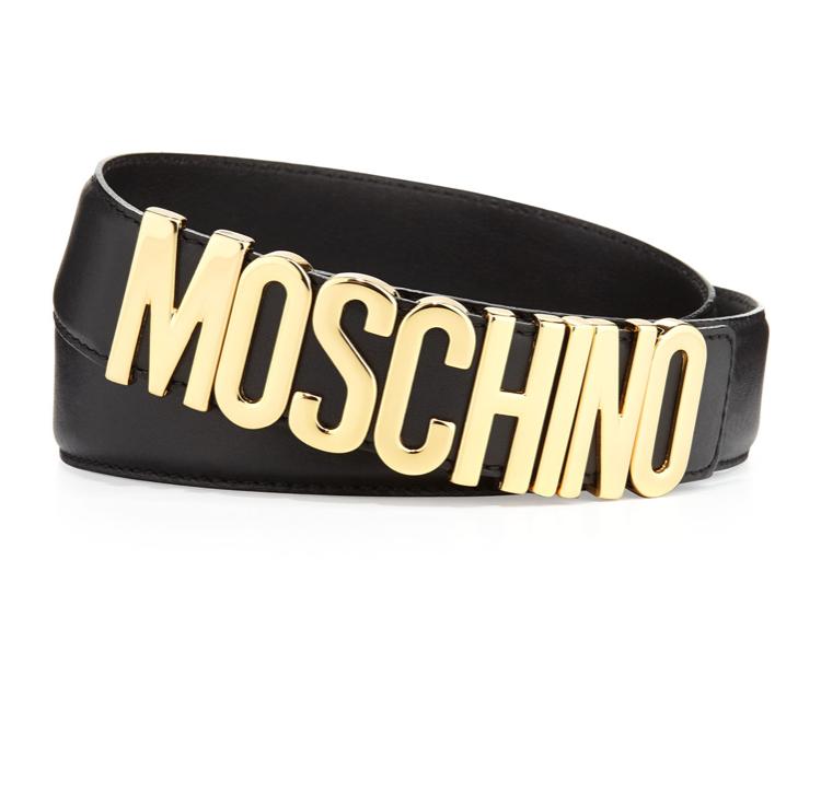 MOSCHINO BELT IN LEATHER WITH LOGO SIZE 38 | LuxurySnob Genuine Pre ...