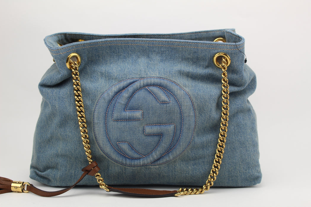 Gucci Soho Denim Chain Shoulder bag