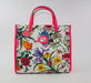 GUCCI FLORA MEDIUM LEATHER-TRIMMED PRINTED CANVAS TOTE