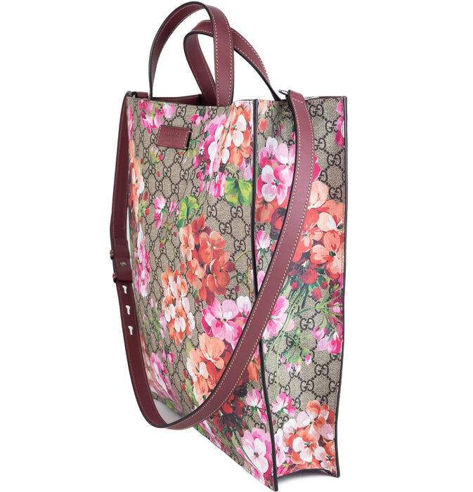 Gucci GG Supreme Monogram Blooms Vertical Tote