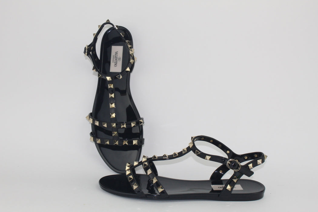 VALENTINO ROCKSTUD T-STRAP SANDALS