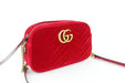 GUCCI GG MARMONT VELVET CAMERA BAG RED