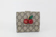 Gucci GG Supreme French flap wallet with cherries