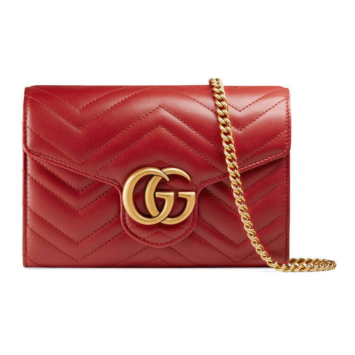 Gucci GG Marmont Matelassé Mini Bag in Red